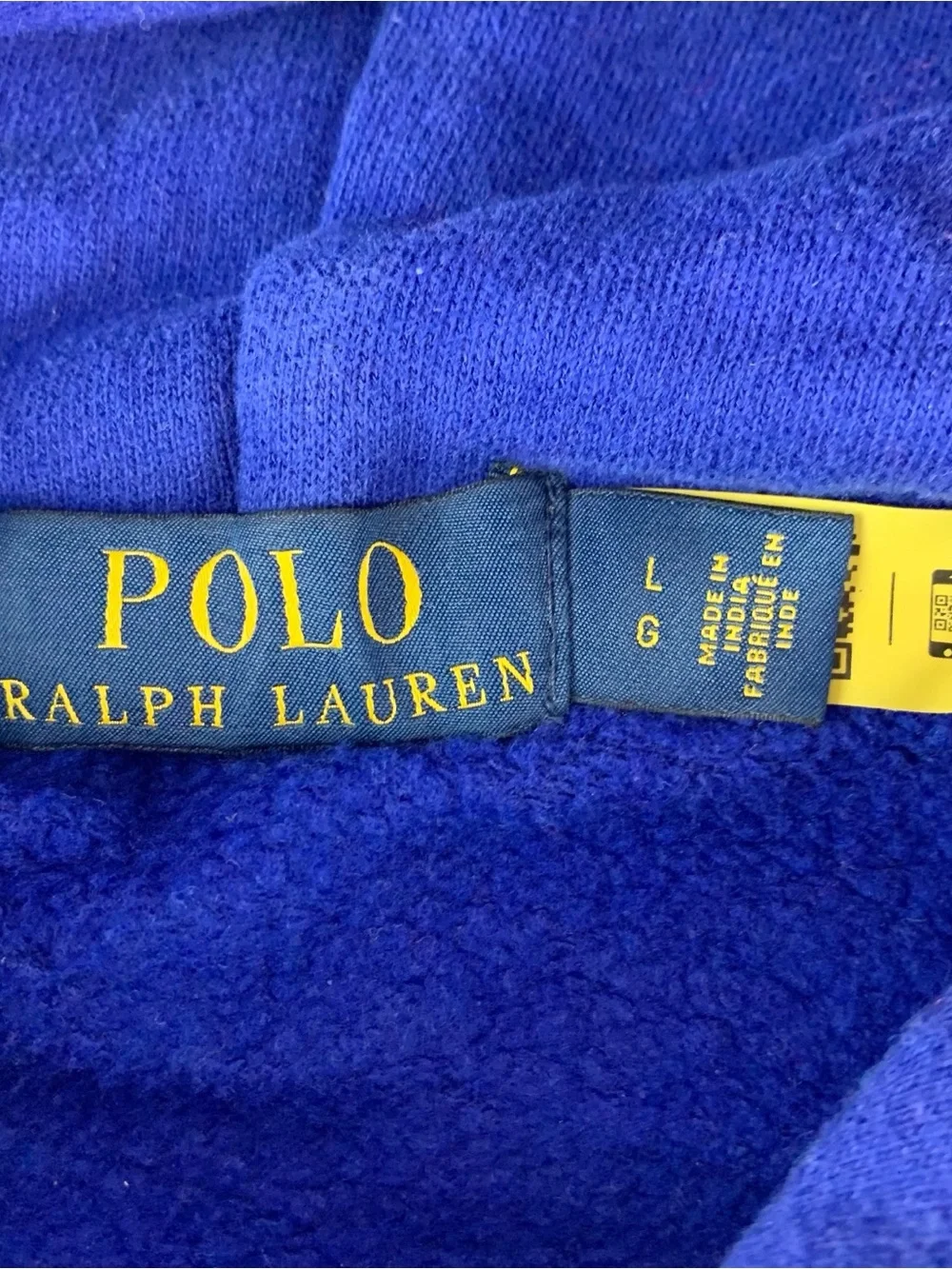 Polo by Ralph Lauren men's long sleeve Hooded Pullover Sweatshirt size L blue